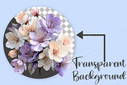 Whimsical Spring Flowers Clipart PNG, an Illustration by Canvas Craft (Thumbnail 2 of 7)