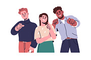 Happy people pointing at you set, a Person Illustration by Good Studio (Thumbnail 4 of 7)