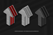 Bold Red & Chrome 3D Arrows Set, an Object Graphic by BIBIART (Thumbnail 2 of 3)
