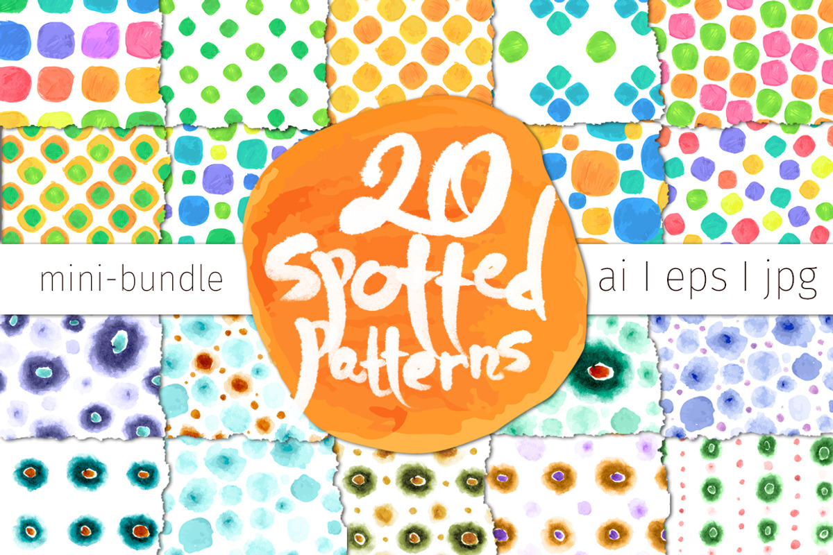 20 Spotted Patterns Bundle, a Pattern Graphic by Mazheika Store (Photo 1 of 5)
