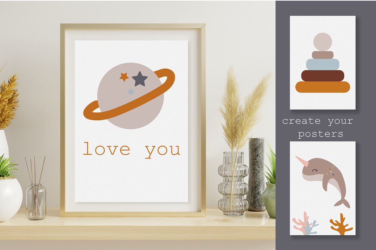 Boho sea clipart for baby shower, an Animal Illustration by SleptArt (Photo 4 of 4)