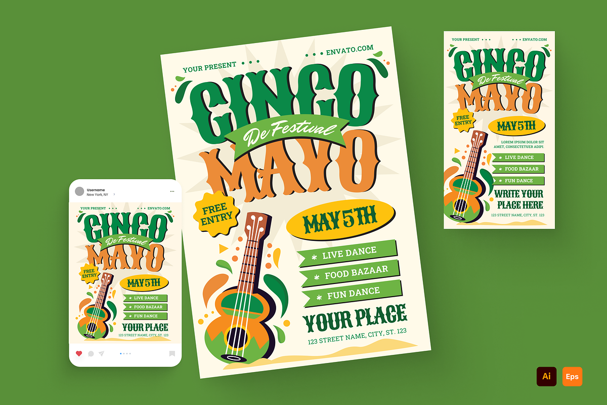 Cinco De Mayo Flyer, a Flyer Template by MMPixelCraft (Photo 1 of 4)