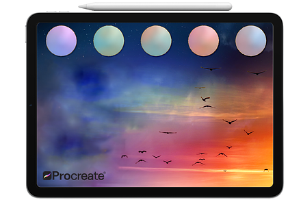Cartoon Sky Swatches for Procreate