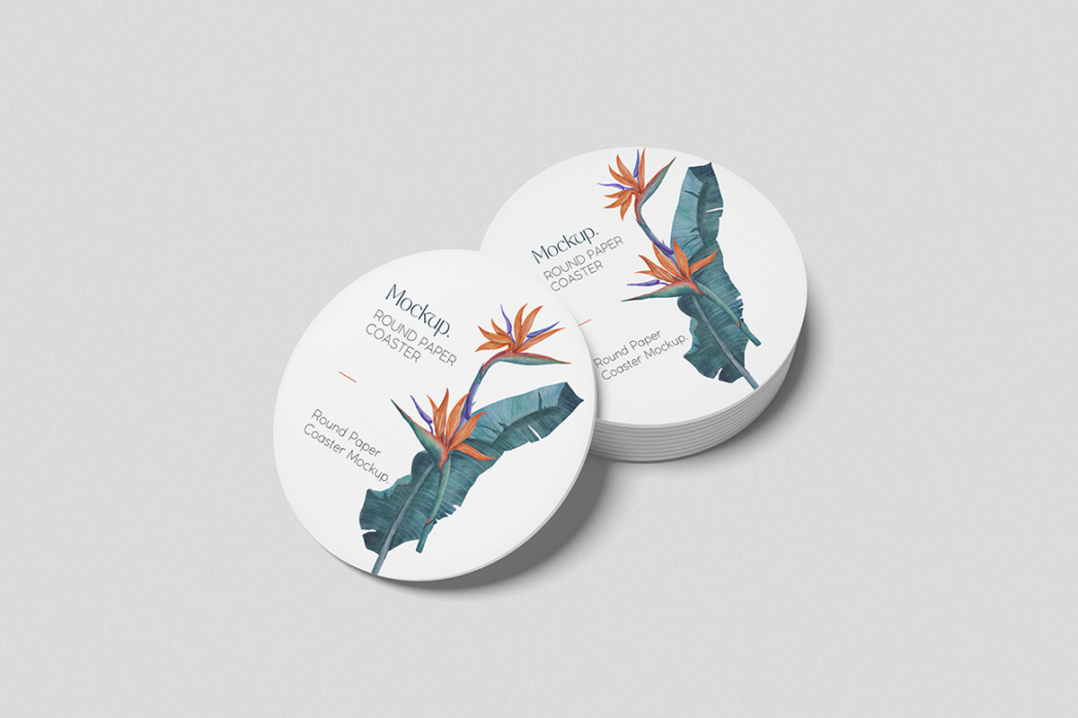 Round Paper Coaster Mockup, an Advertising Mockup by swsi-studio (Photo 5 of 5)