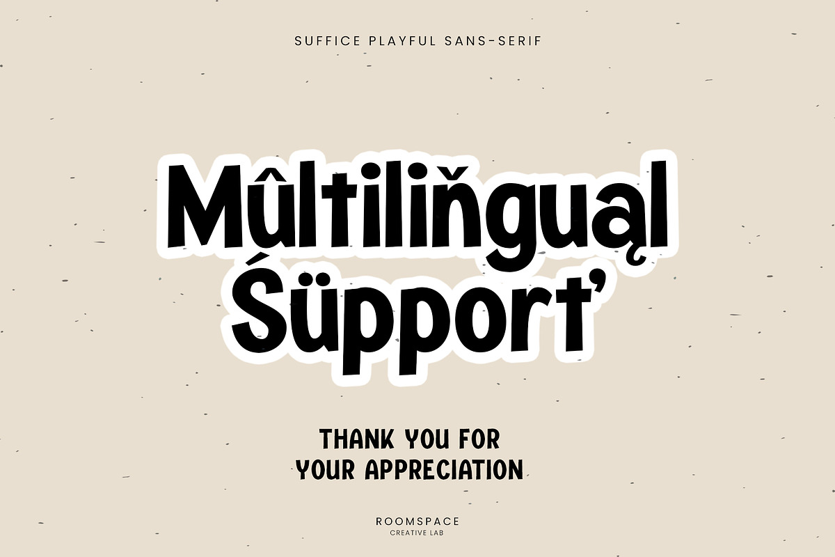 Suffice - Playful Typeface, a Sans Serif Font by roomspace creative lab (Photo 14 of 14)