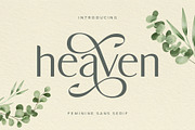 Heaven - Feminine Sans Serif, a Sans Serif Font by Jimoji (Thumbnail 1 of 11)