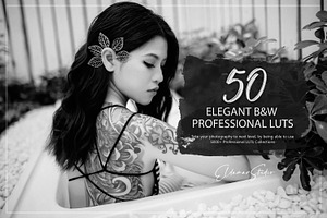 50 Elegant B&W LUTs Pack