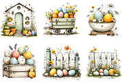 Farmhouse Easter Clipart, an Illustration by Sublimation Artist (Thumbnail 3 of 7)