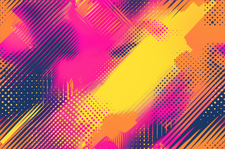 Seamless vibrant abstract halftone glitch background featuring bold strokes and, a Background Graphic by Textures & Backgrounds