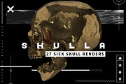 SKULLA- 27 SICK SKULL RENDERS, an Object Graphic by GOAT Design Co. (Thumbnail 1 of 6)
