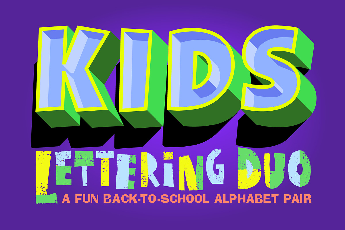 Kids Lettering Duo, an Object Graphic by Mysterylab Designs