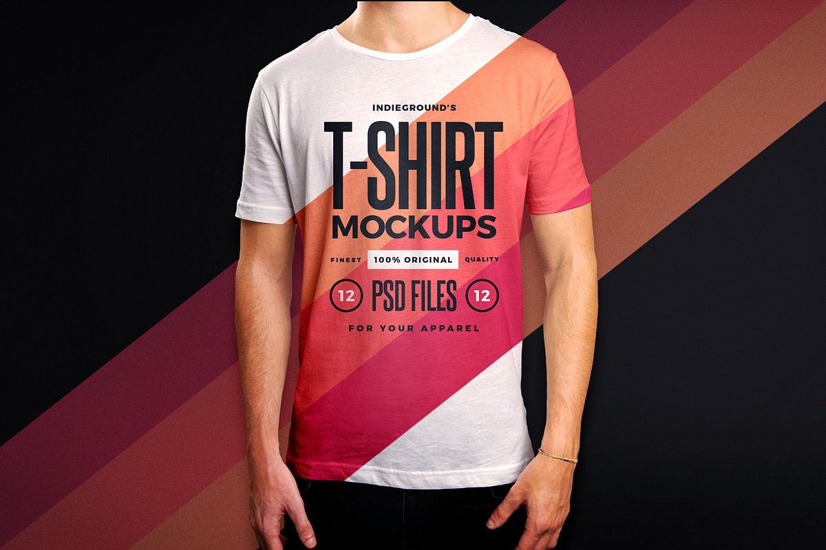 Men T-Shirt Mockups, a Shirt Mockup by Indieground Design Inc. (Photo 1 of 5)