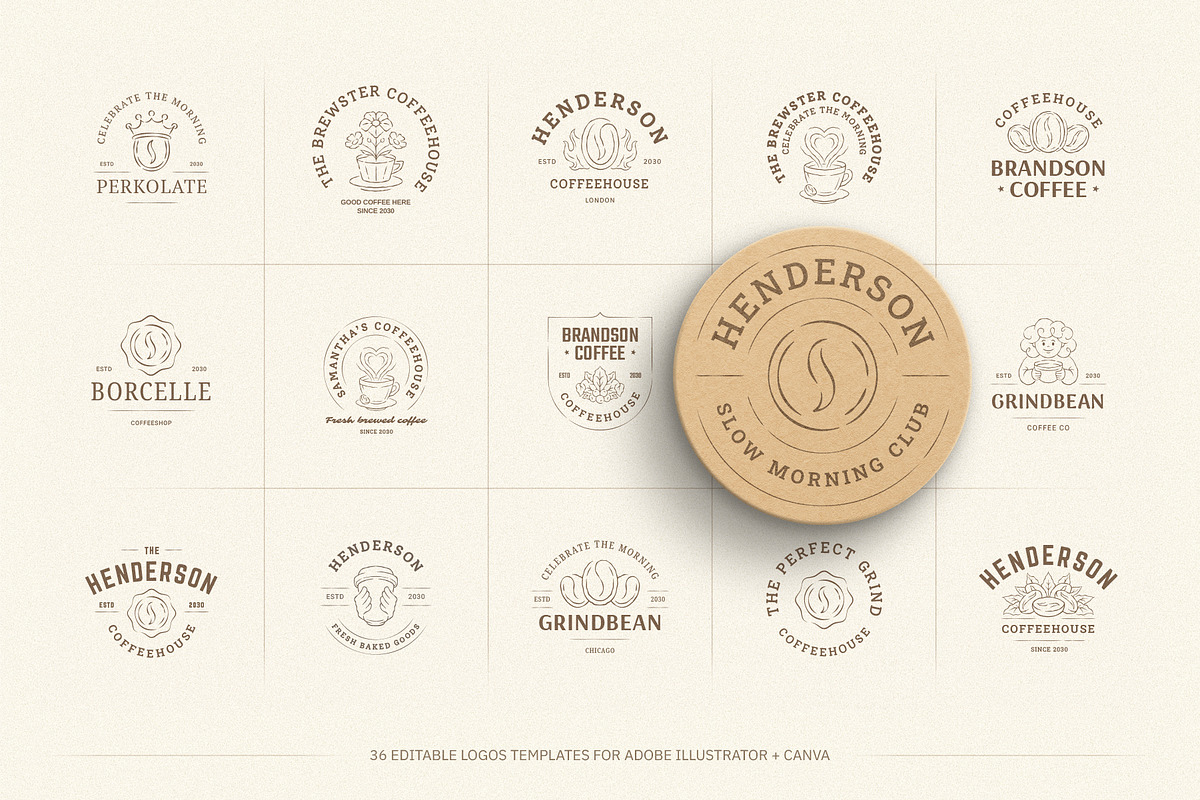 Whimsical Cafe & Bakery Branding Kit, a Branding & Logo Template by Vasya Kobelev (Photo 7 of 13)