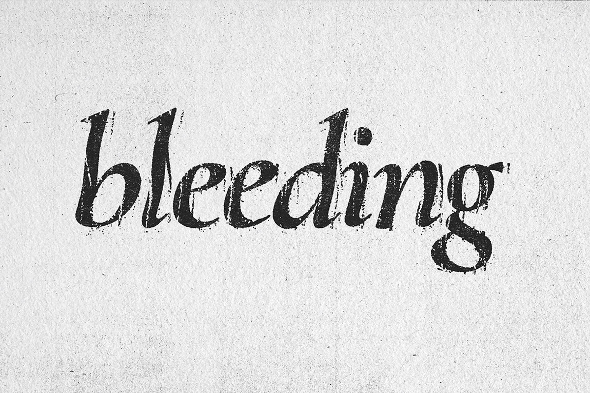 Ink Bleed Text Effect, a Layer Style Add-On by dokudokunomi