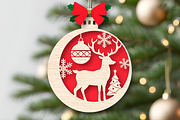 Christmas Ornament Laser Cut File, an Illustration by Canvas Craft (Thumbnail 2 of 3)
