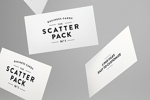 Scatter Business Cards Mockup