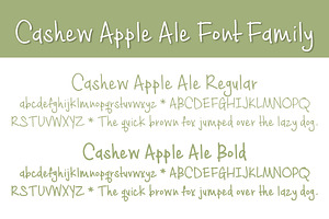 Cashew Apple Ale Font Family