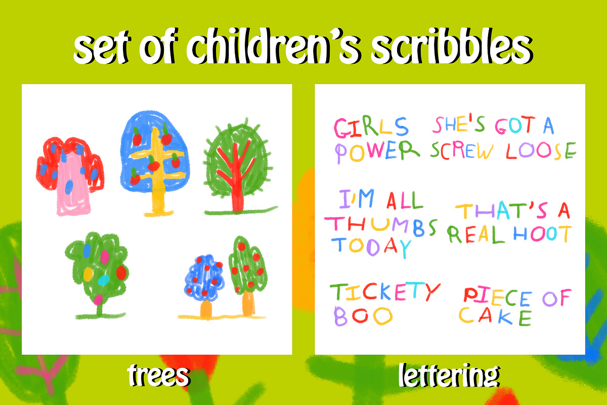 Naive kids scribbles illustrations, a Person Illustration by okchizh (Photo 6 of 12)