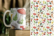 Forest Mushrooms Watercolor Clipart, a Decorative Illustration by AnitaPol (Thumbnail 15 of 21)