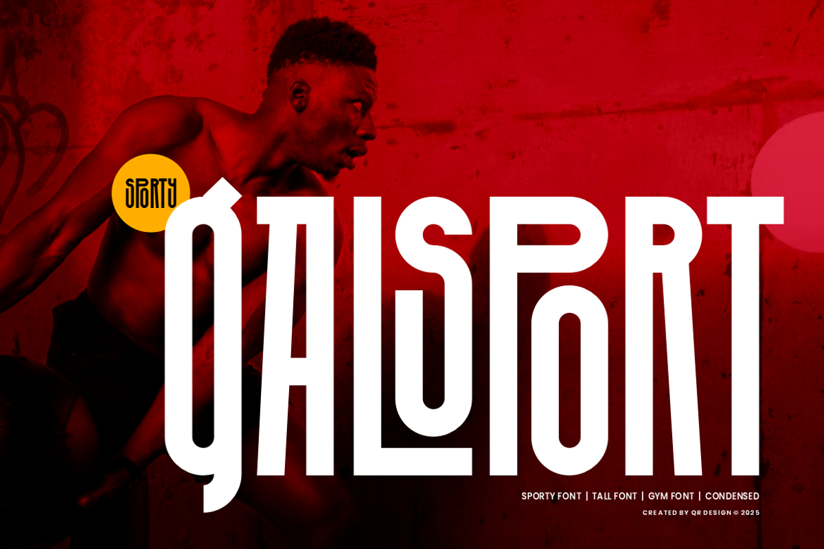 Galsport - Sporty Font, a Sans Serif Font by QR Design Studio (Photo 1 of 7)