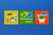Green Mexican Food Sale Banner, an UI Kit Template by graphicook (Thumbnail 8 of 8)