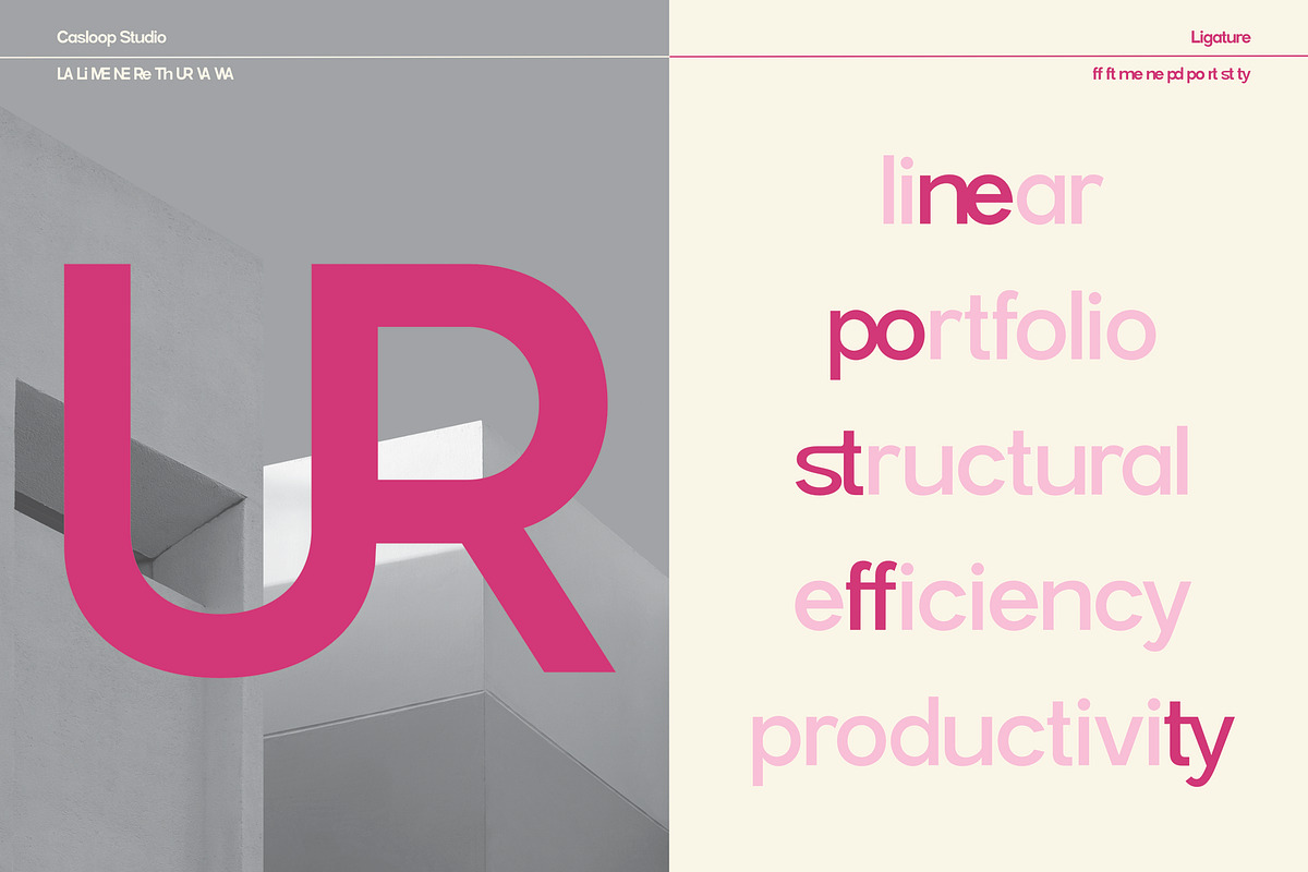Gillune - Geometric Sans Font, a Sans Serif Font by Casloop Studio (Photo 3 of 10)