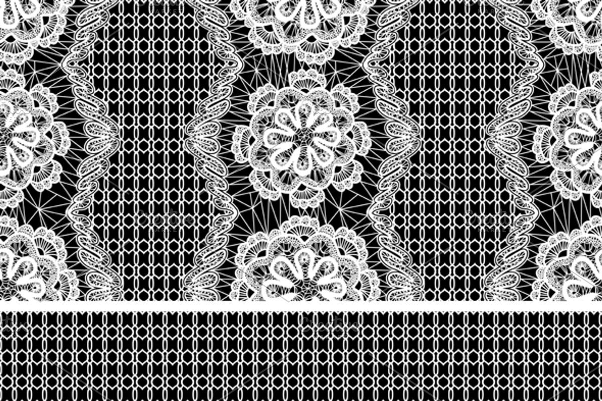 Seamless pattern - floral lace ornam preview 3