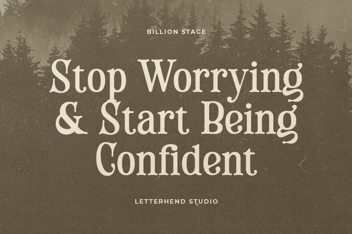 Billion Stage Serif, a Serif Font by Letterhend Studio (Photo 2 of 9)