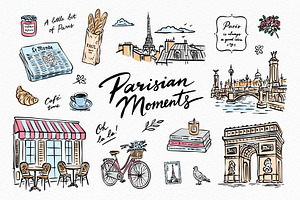 Parisian Moments Illustrations