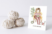 Watercolor Knitting Collection, a Work Illustration by MayaNavits (Thumbnail 11 of 13)