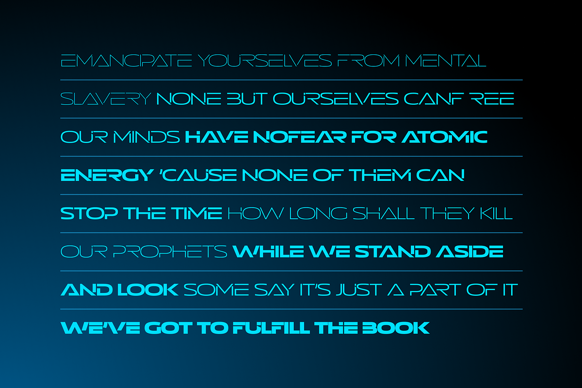 Stellar font family Exelancer Extra, a Sans Serif Font by popskraft (Photo 9 of 10)