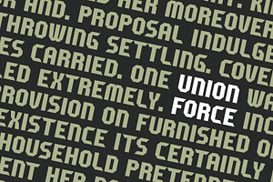 Union Force - Stencil Font