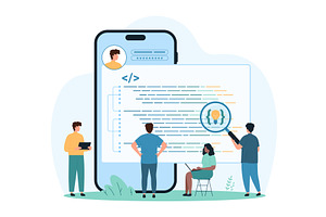 Development software & mobile app, a Technology Illustration by Flashvector