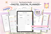 Pastel Digital Planner ( 564 Pages ), a Stationery Template by Tas Creative Studio (Thumbnail 2 of 8)