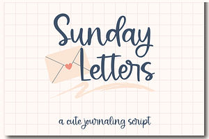 Sunday Letters, Cute Handwriting, a Script Font by Designing Digitals