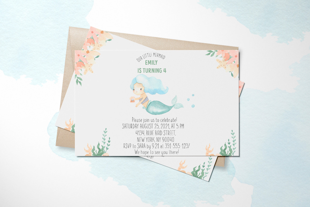 MERMAIDS clipart. Watercolor, an Illustration by OlliArtDesign (Photo 3 of 6)