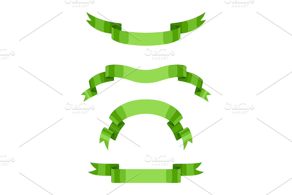 Set of ribbons., a Decorative Illustration by incomible