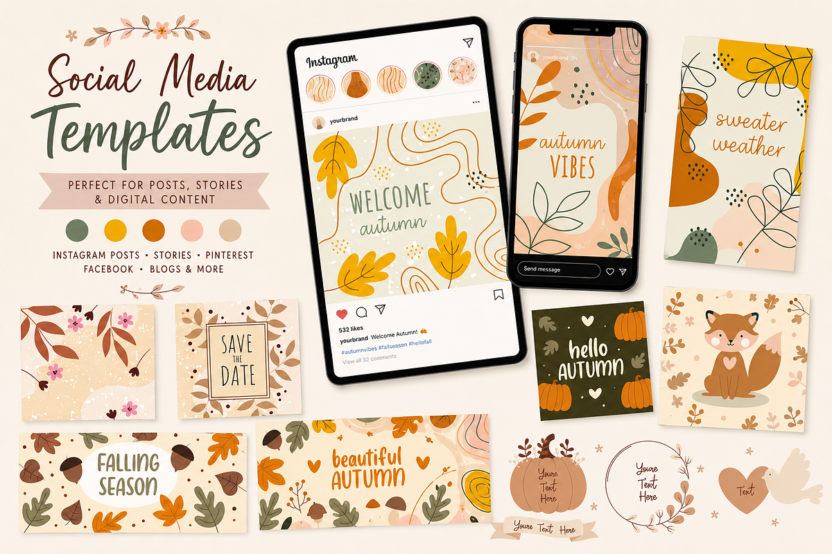 Cozy Fall Clipart Bundle, a Seasonal Illustration by Anna Studio (Photo 5 of 13)