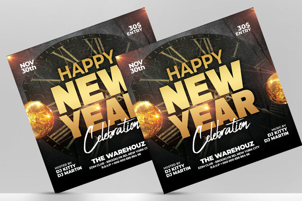 2026 Happy New Year Flyer Template, a Flyer Template by Artonix (Photo 3 of 3)