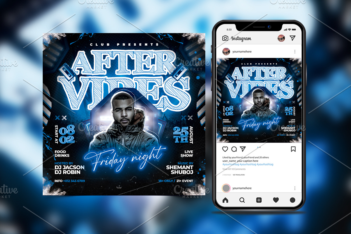 After Vibes Night Club Party Flyer, a Flyer Template by StarPixles11 (Photo 2 of 3)