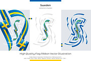Sweden flag ribbon vector, a Templates & Theme by Simbos (Thumbnail 1 of 9)