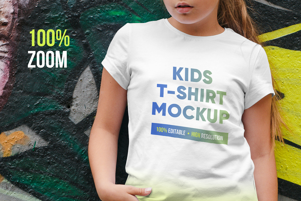 Kids Girl T-Shirt PSD Mockups Vol8, a Shirt Mockup by Hi, Mock-Up! (Photo 2 of 8)