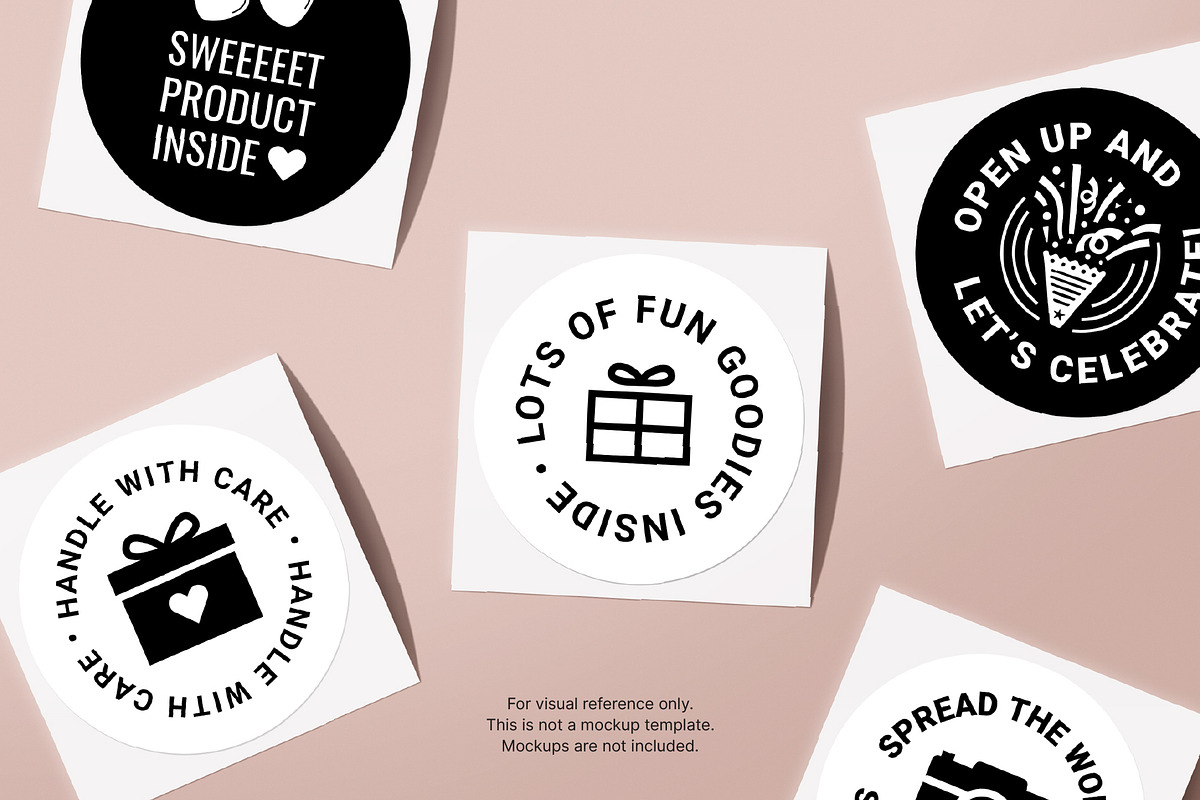 Thermal Printer Packaging Stickers, a Marketing Template by Sungy Side Up (Photo 5 of 9)