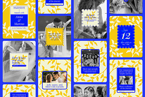 Summer Wedding Instagram Templates, a Social Media Template by Supanium Studio