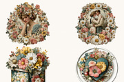 Retro Daisy Valentine Clipart Bundle, a Seasonal Illustration by BusyDaydesign (Thumbnail 7 of 9)