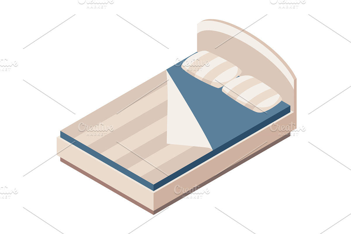 Isometric interior furniture, icon, an Object Illustration by the8monkey