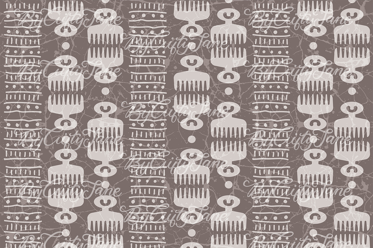 Adinkra DUAFE Pattern II, a Pattern Graphic by ByGiftyJane (Photo 6 of 11)