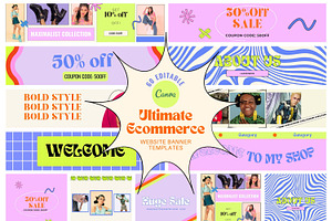 Ecommerce Website Banners Templates, a Shopify Template by Hell Yeah Designs