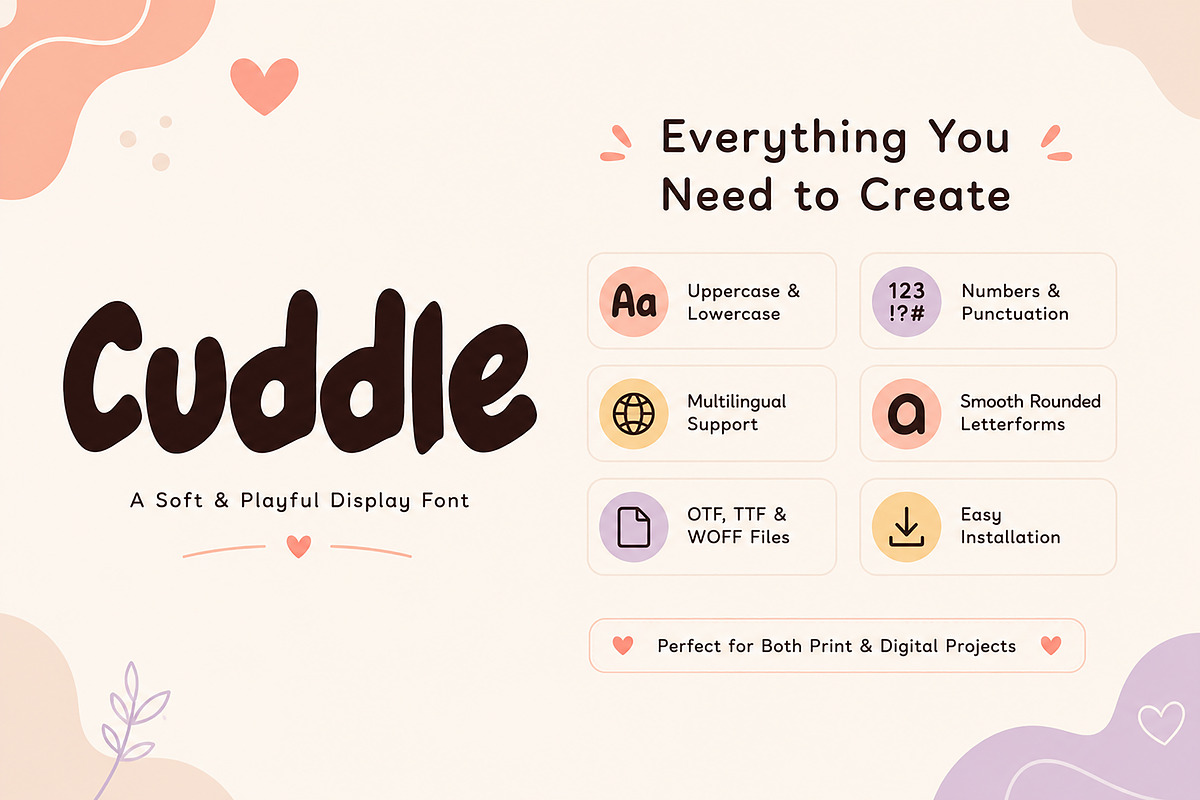 Cuddle, a Slab Serif Font by Wow Magic (Photo 2 of 3)