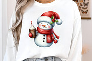 Christmas Snowman Clipart Bundle, an Illustration by SinaCreation (Thumbnail 4 of 7)